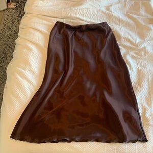Brown slip skirt